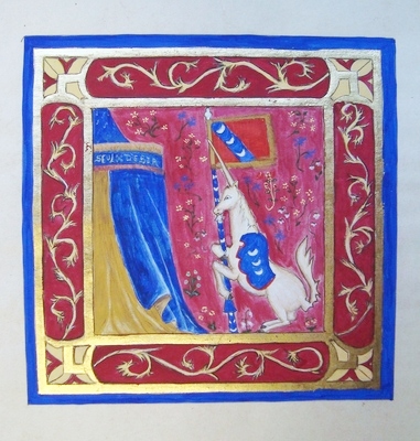 bordures enluminée licorne mandlay